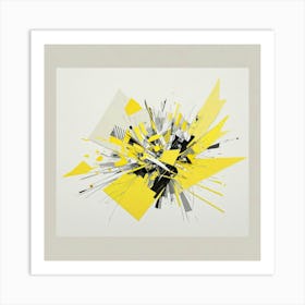 Yellow Splatter Art Print