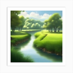 Landscape Painting 181 Art Print