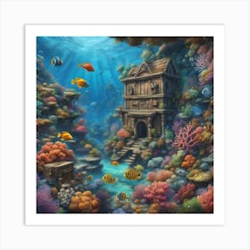 Underwater House Art Print