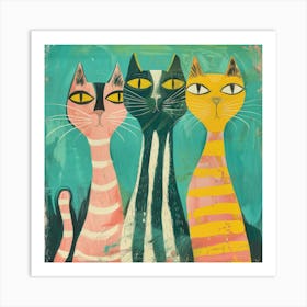 Three Cats 4 Art Print