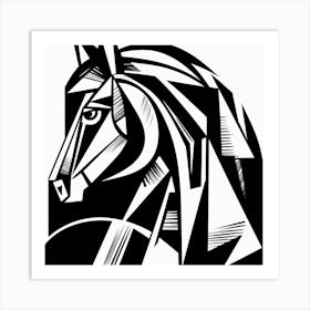 Abstract Horse Head 2 Art Print