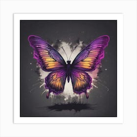 Purple Butterfly 6 Art Print