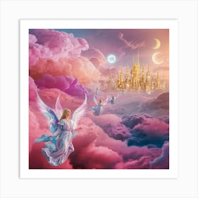 Angels In The Sky 2 Art Print