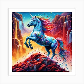 Rainbow Unicorn Art Print