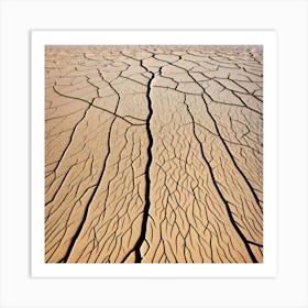 Cracks In The Sand Art Print