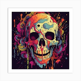 Colorful Skull 2 Art Print
