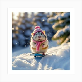 Leonardo Phoenix 10 A Small Fluffy Hamster With Bright Twinkli 2 Art Print