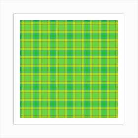 Green Plaid Art Print