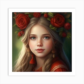 Russian Girl Art Print