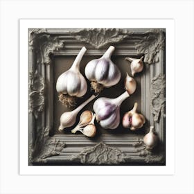 Garlic In A Frame 2 Art Print