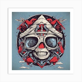 Skull T-Shirt Design 4 Art Print
