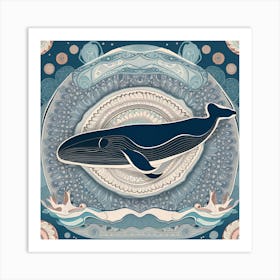 Whale In The Sea Art Print