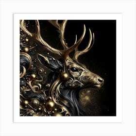 Deer Head 6 Art Print