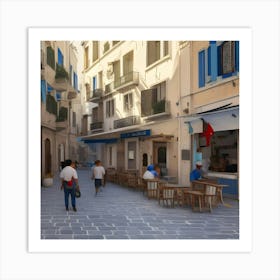 Street Scene In Sardinia Art Print