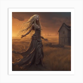 Girl With Dreadlocks Art Print