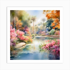 Tranquil Waters: Ethereal Serenity Art Print