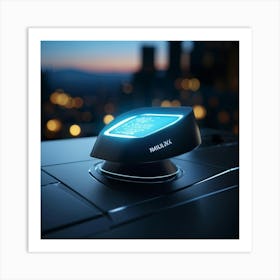 3d Model Of Computer Pointer In Mid Glow As If Clickable Hovering Over A Sleek Virtual Interface Wi (2) Art Print