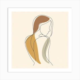 Woman Line Art Art Print