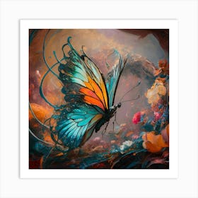 Classical Style Butterfly Painting I Art Print