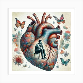 A man of heart Art Print