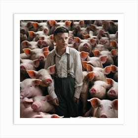 Pigs photo 4 Art Print