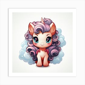 Cute Unicorn 712 Art Print