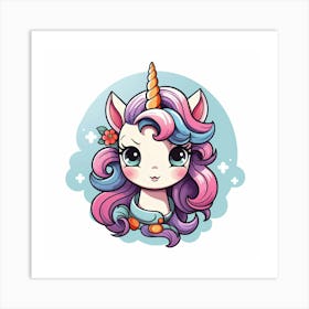 Cute Unicorn 485 Art Print