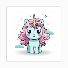 Cute Unicorn 371 Art Print