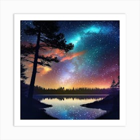 Night Sky With Stars 3 Art Print