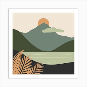 Landscape With Mountains 5 Art Print