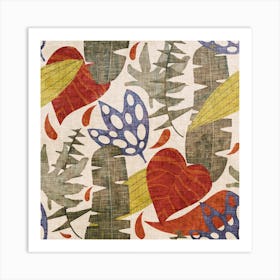 Modern Boho Tropical Leaves Art Print