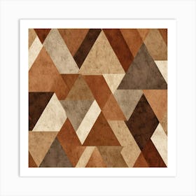 Brown Triangles 1 Art Print