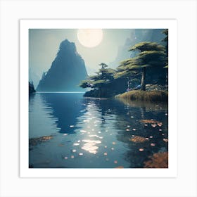 Lake In The Mountains Art Print