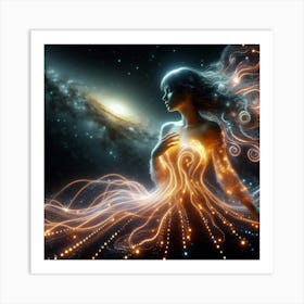 Woman In Space 1 Art Print