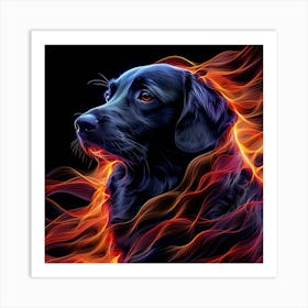 Black Labrador Retriever Art Print