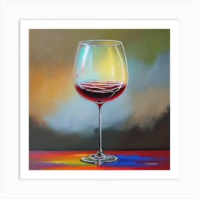 Wine Glass Metal Print Art Print