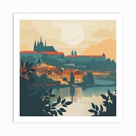 Prague Cityscape 1 Art Print