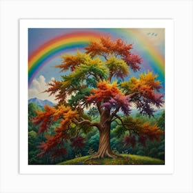 Rainbow Tree Art Print