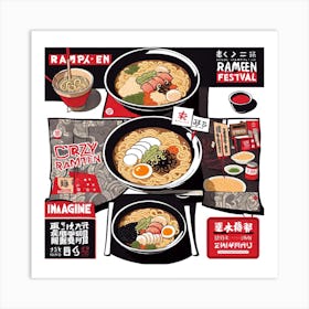 Ramen Festival Art Print