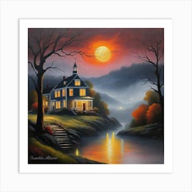 Sunset In Sleepy Hollow Art Print