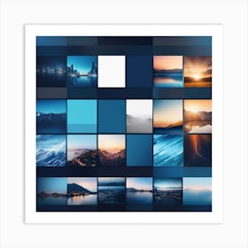 Abstract Blue Sky Art Print