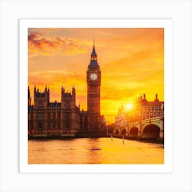 Big Ben At Sunset Art Print