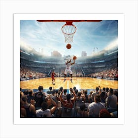 Ball Basketball Game Court People Championship Basketball Court Basket Player Sport Play (14) Art Print