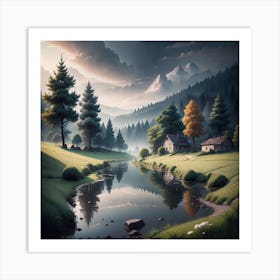 Landscape Painting 71 Art Print