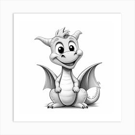 Cartoon Dragon Art Print