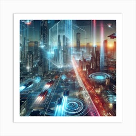 Futuristic City 14 Art Print