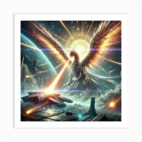 Phoenix Wyrm Starburst Nova Strike Art Print