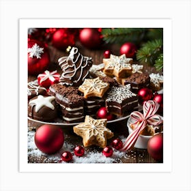 Christmas Desserts Art Print