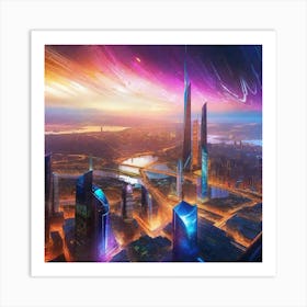 Futuristic Cityscape 117 Art Print