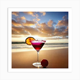 Cocktail On The Beach Art Print